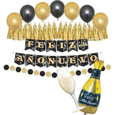 Globo Latex/Mylar Feliz Año 31 Piezas