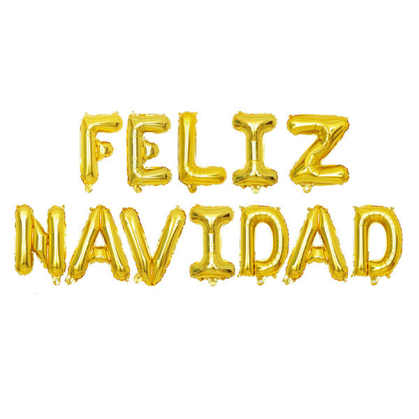 GLOBO MYLAR FELIZ NAVIDAD GOLD