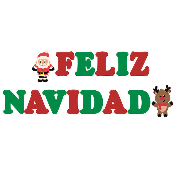 BANNER LETRAS FELIZ NAVIDAD 24 X 17 CMS 2.5 MTS