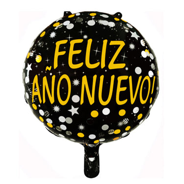 Globo Mylar Redodno 18" Feliz Año Nuevo Mix