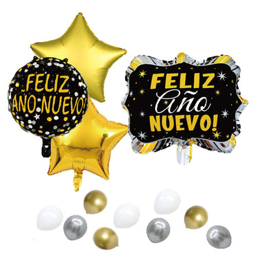 Globo Mylar/Latex Feliz Año 13 Piezas