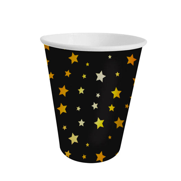 VASO POLIPAPEL ESTRELLA NEGRO   10 UNIDADES