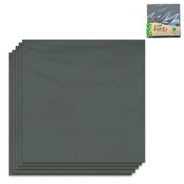 Servilleta Ecologica 25X25 Cm Negro 20 Unidades