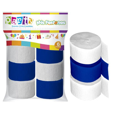 Feston Azul/Blanco 6 Unidades