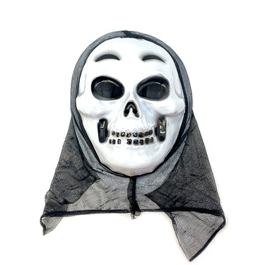 Mascara Plastica Con Tela Skull