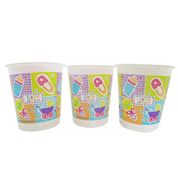 VASO BABY SHOWER COCHE   6 UNIDADES