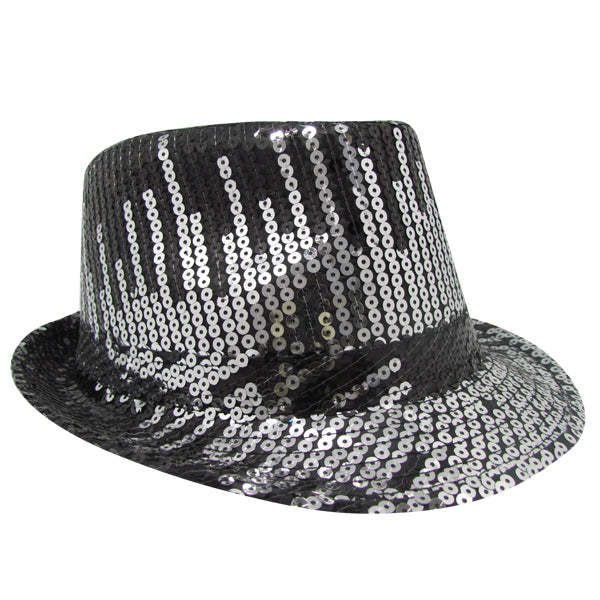 SOMBRERO GUAPO LENTEJUELA PIANO PLATEADO