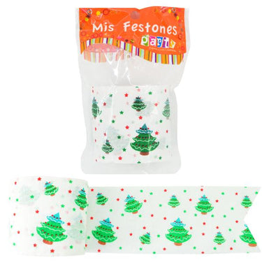 Feston Impreso Arbol De Navidad 1 Unidad