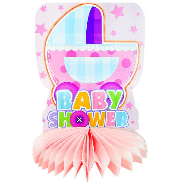 CENTRO DE MESA BABY SHOWER ROSADO