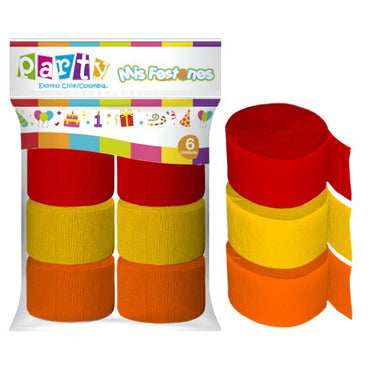 Feston Amarillo/Naranjo/Rojo 6 Unidades