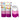Feston Blanco/Fucsia/Rosado 6 Unidades