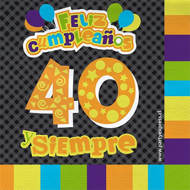 Servilleta 40 Y Tantos 20 Unidades