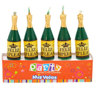 Vela Botella 5 Unidades