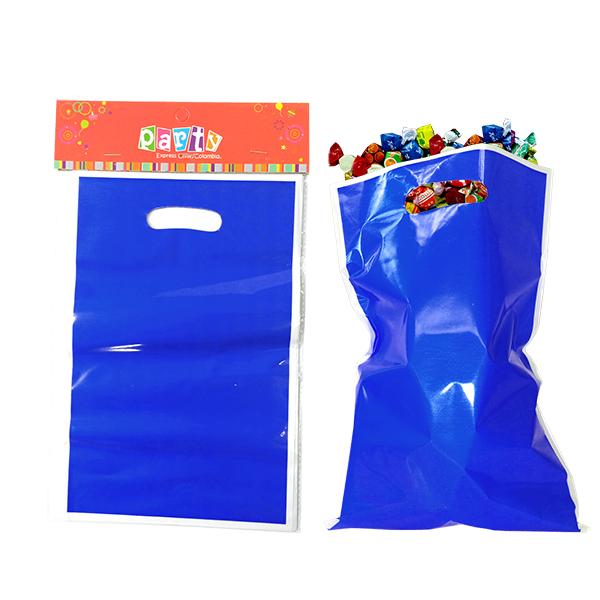 BOLSA DULCE PERLADA AZUL   10 UNIDADES