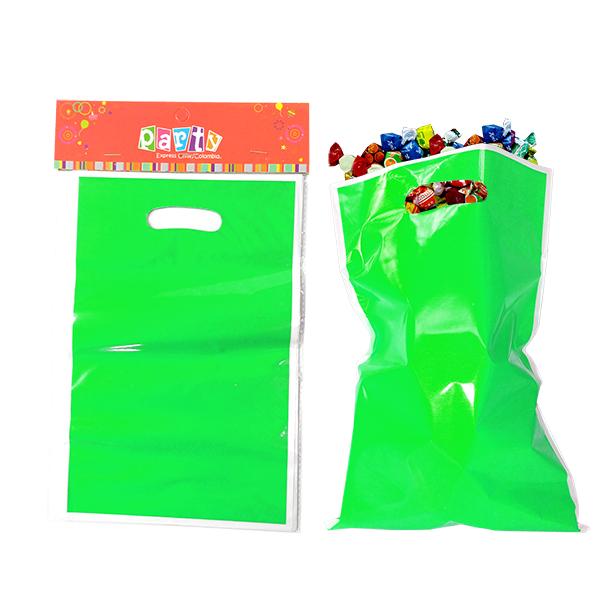 BOLSA DULCE PERLADA VERDE LIMA   10 UNIDADES