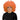 Peluca Afro Fluor Naranjo