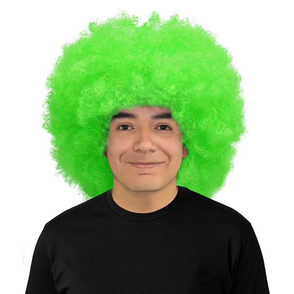 Peluca Afro Neon Verde