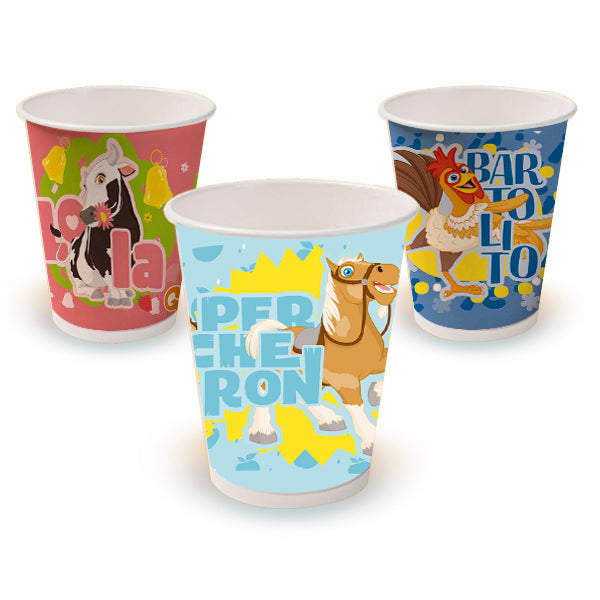 VASO POLIPAPEL LA GRANJA   6 UNIDADES