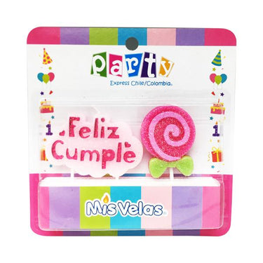 Vela Placa Fc Dulce Rosado