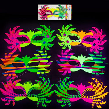 Antifaz Fluor/Laser Doble 6 Unidades