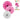 Escarapela Set 3 Rosado/Blanco 20-30-40