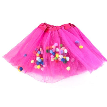 Tutu 30 Cm Pompon Rojo