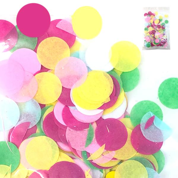 CONFETI PAPEL REDONDO MACARONE RAINBOWN 2 CM