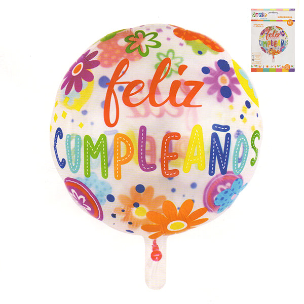 GLOBO MYLAR BURBUJA  18" F.C FLORES