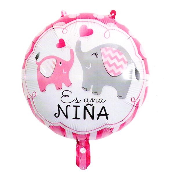 GLOBO MYLAR 18" REDONDO ES NIÑA