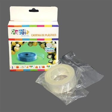 Cadena Plastica Organico 5 Mt.Para Globos