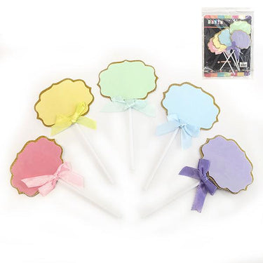 Adorno Pick Torta Macaron 5 Unidades