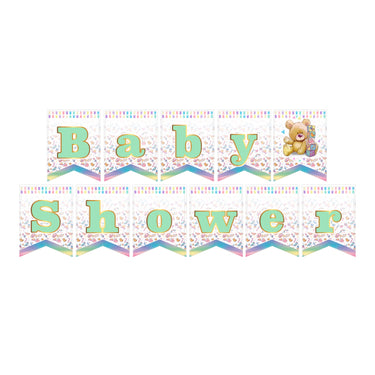 Guirnalda Baby Shower Letras Osito