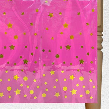 Mantel Estrellas Y Circulos Fucsia