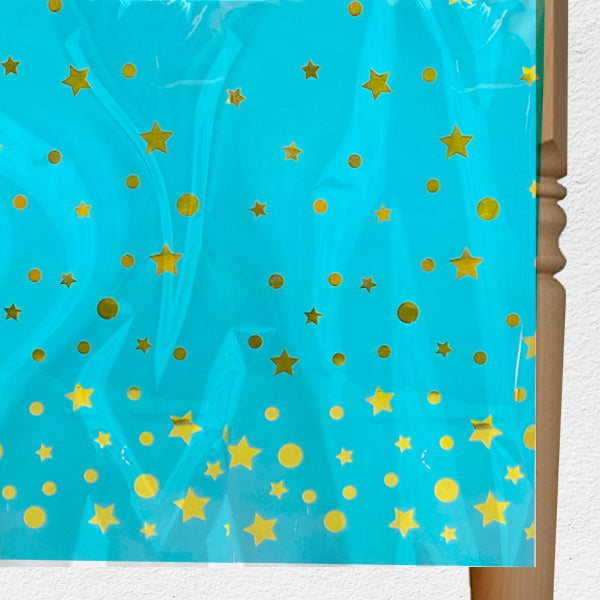 Mantel Estrellas Y Circulos Celeste