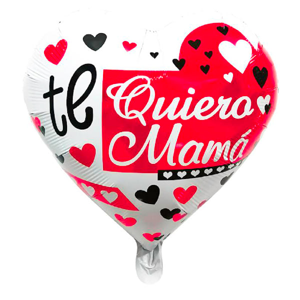 GLOBO MYLAR CORAZON 18" TE QUIERO MAMA