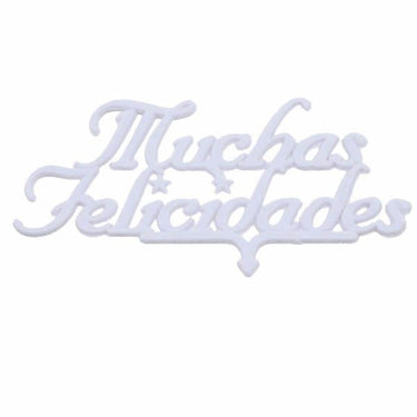 Placa Felicidades Blanca 2 Unidades