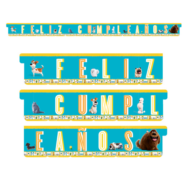 F.C. LETRAS CUMPLEAÑOS MASCOTAS X 1